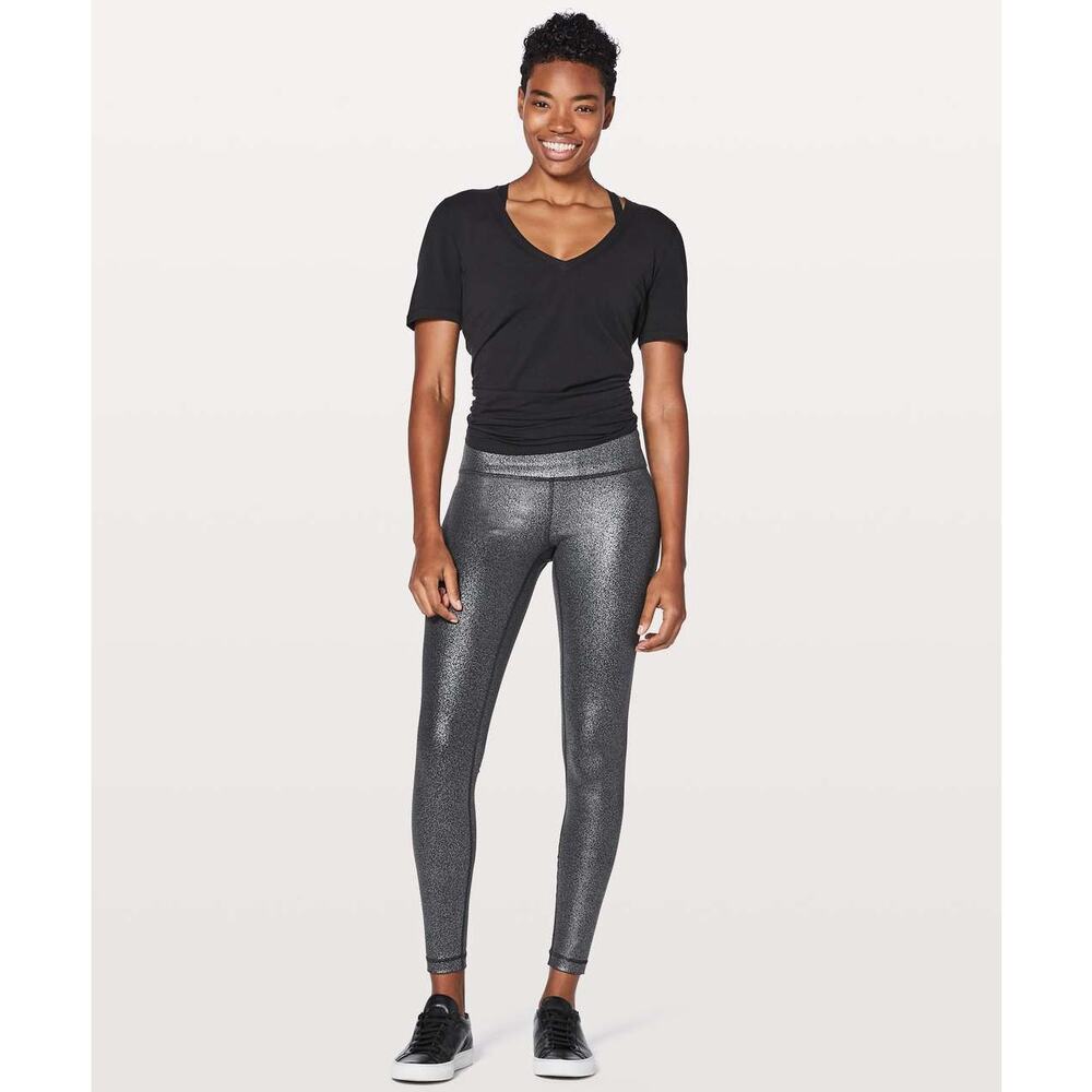Lululemon Wunder Under Hi-Rise Tight Luxtreme 28" Sz 6 Shine